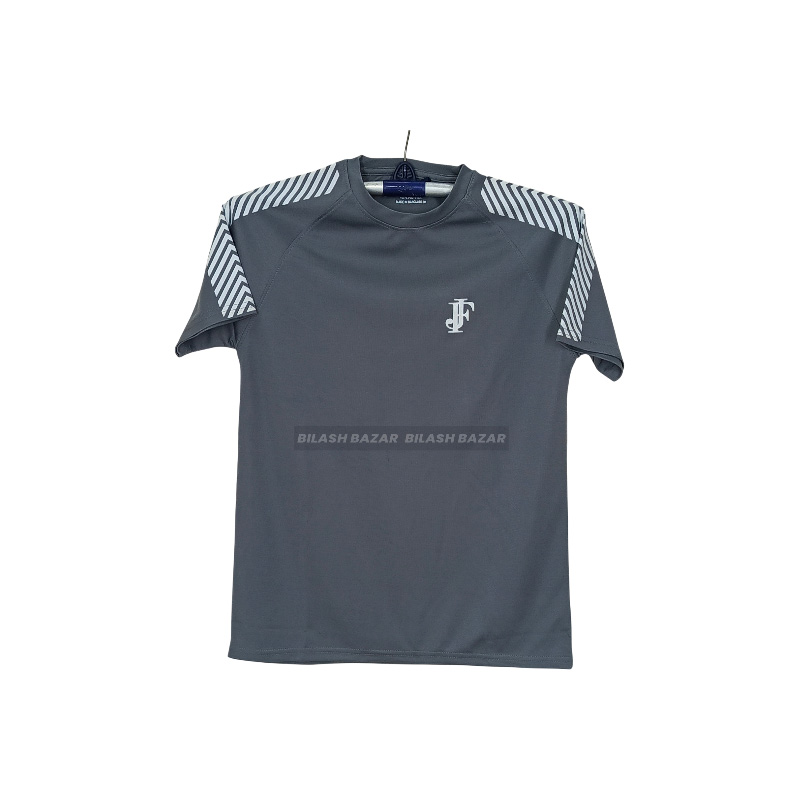 Picture of Stylish mash fabric dark grey colour soft and comfortable t-shart for men