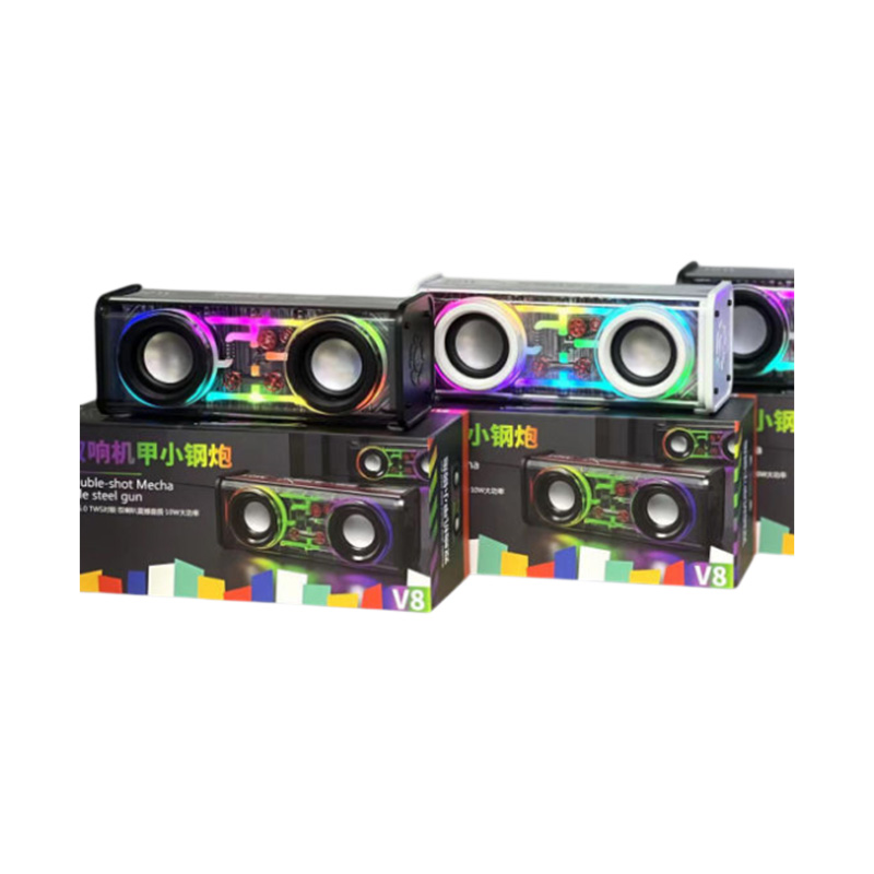 Picture of V8 Transparent Mechanical TWS Subwoofer Wireless Bluetooth Speaker