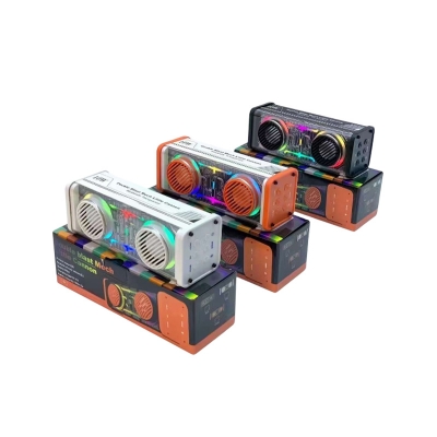 Picture of K99 New Transparent Style Mecha Mini Computer Bluetooth Speaker Bass Portable Wireless BT Music Speaker