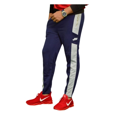 Picture of Stylish Navy Blue And White Color Com fortable Trouser for Men's