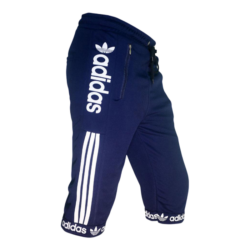 Picture of Stylish Navy Blue And White Color Comfortable Three Quarter Pant For Men's