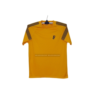 Picture of Stylish mash fabric bright orange colour soft and comfortable t-shart for men