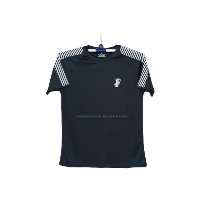 Picture of Stylish mash fabric black colour soft and comfortable t-shart for men