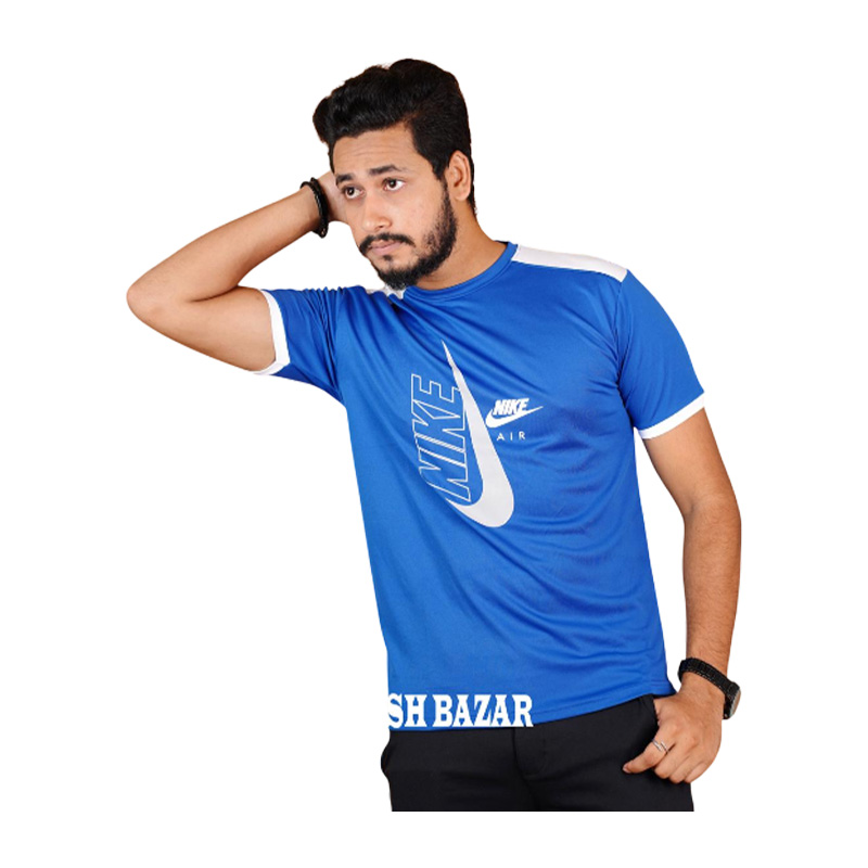 Picture of Stylish Jersey Fabric Royal Blue Colour Soft and Comfortable T-shart For Men