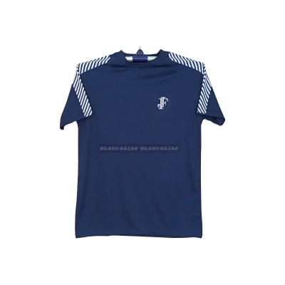 Picture of Stylish mash fabric navy blue colour soft and comfortable t-shart for men