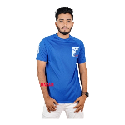 Picture of Stylish Jersey Fabric Royal Blue Colour Soft and Comfortable T-shart For Men