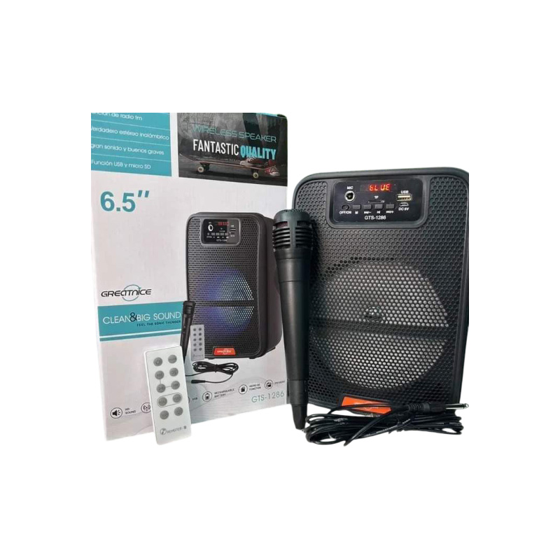 Picture of GTS 1286 Bluetooth rechargeable microphone system speaker