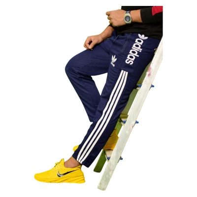 Picture of Stylish Navy Blue And White Color Com fortable Trouser for Men's