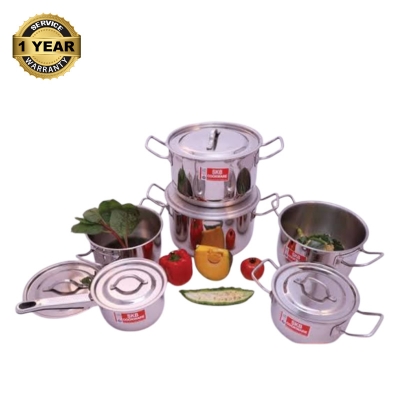 Picture of SKB SuS304 food grade stainless steel Curry Sauce Pot with SS Lid and Handle 26 cm