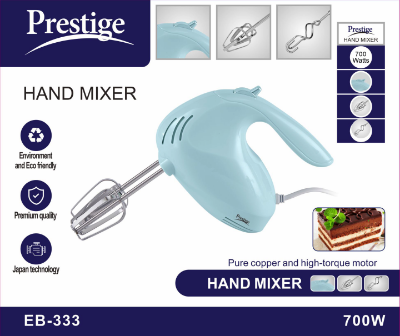 Picture of Prestige Ergonomic Luxury design Heavy Duty Multi-Functional Electric Egg beater Automatic Cream Whip Stirrer Stainless Mixing Household Mini Mechanical Beater