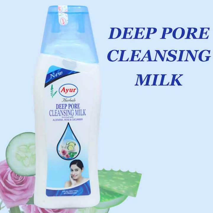 Picture of Indian product Skin care Ayur deep pore cleansing milk facial cleanser used for male female - 200 ml