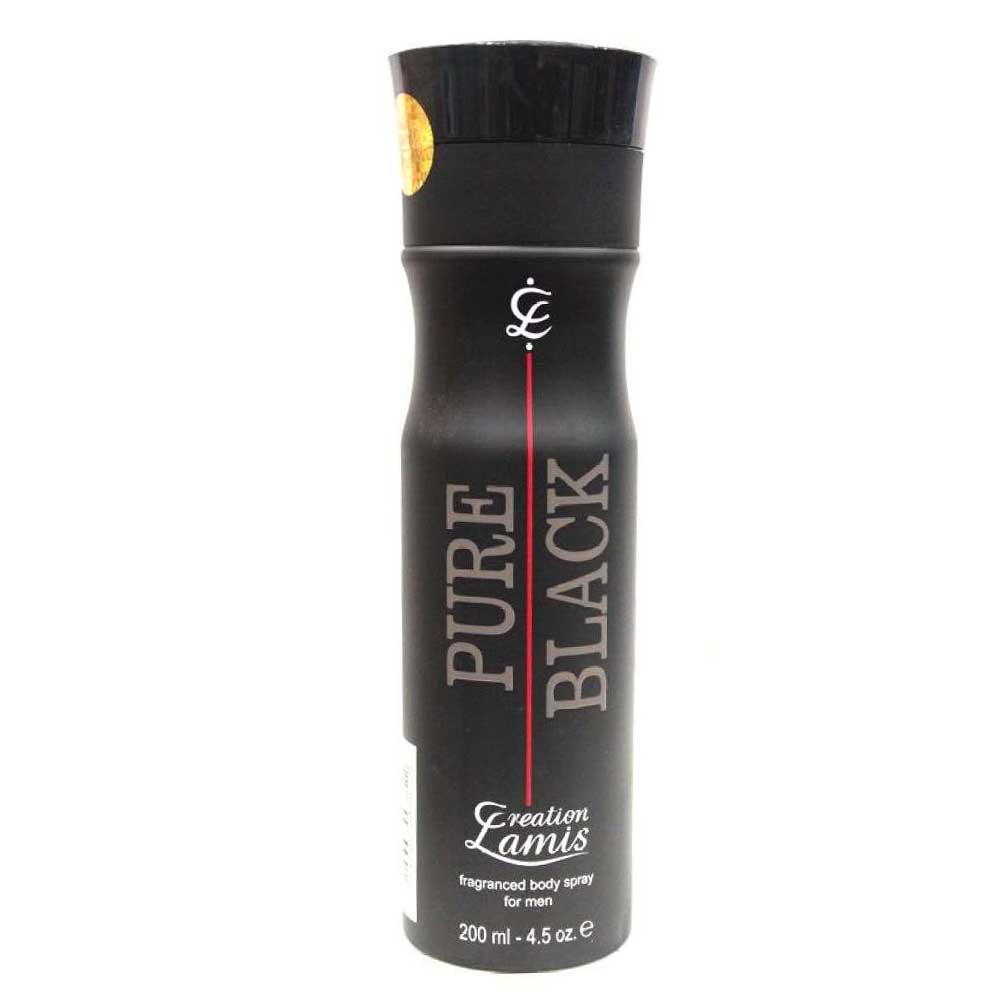 Picture of International UAE product Body Spray Creation Lamis Pure BLack perfume for male - 200 ml