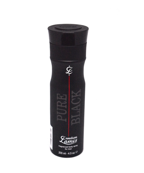 Picture of International UAE product Body Spray Creation Lamis Pure BLack perfume for male - 200 ml