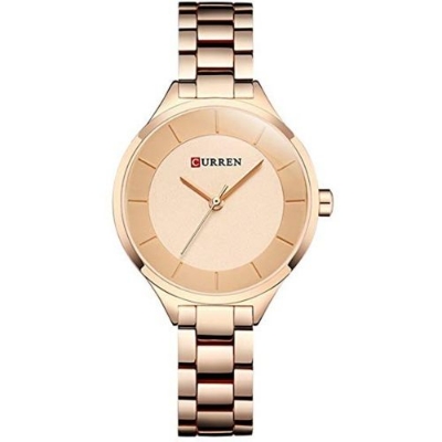 Picture of CURREN 9004 - Golden Stainless Steel Analog Watch for Women - Golden (Replicate)