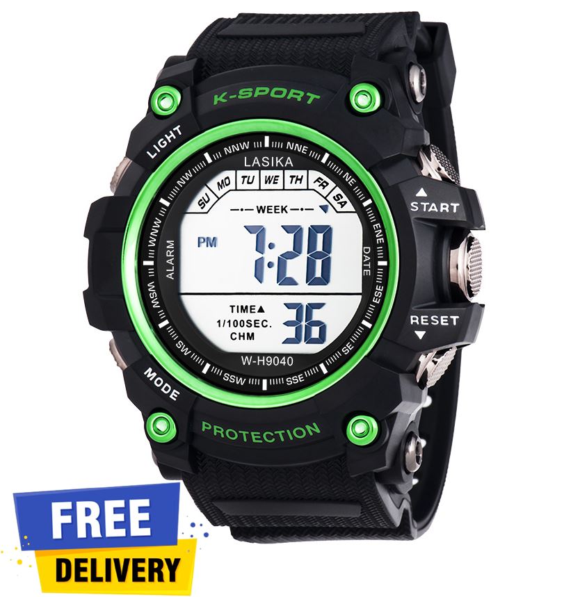 Picture of LASIKA W-H90  Water Resistance 50m Silicon Digital Watch for Men - Black(null) - Watch For Men - Watch - Watch For Men - Watch - ঘড়ি - Watch For Men
