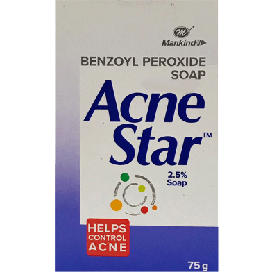 Picture of Acnestar 2.5Percent Benzoyl Peroxide Soap 75 gm