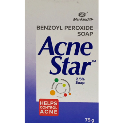 Picture of Acnestar 2.5Percent Benzoyl Peroxide Soap 75 gm