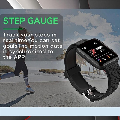 Picture of D116 PLUS Smart Bracelet Fitness Band Waterproof Smart Digital Watch