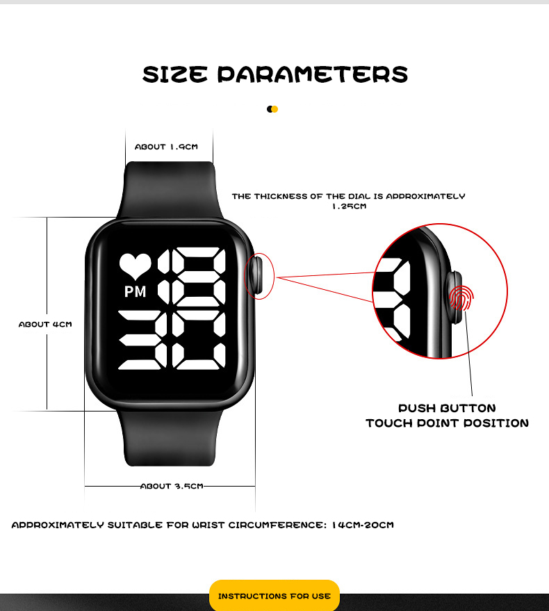 Picture of Anti-Air LED Digital Sports Watch ,  Water Resistance LED Wrist Watch - Watch For Men - Watch For Men