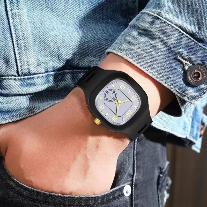 Picture of Fashionable Watch Silicone Band Quartz Analog Wrist Watch For Men