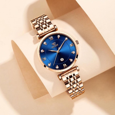 Picture of Olevs Stainless Steel waterproof quartz fashionable watch for Women - Watch -ঘড়ি