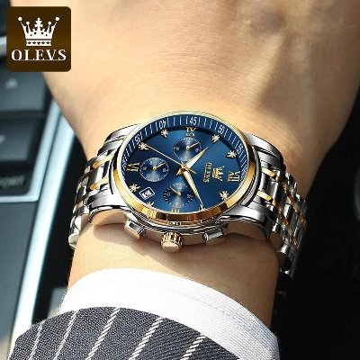 Picture of Leather waterproof quartz fashionable watch for men