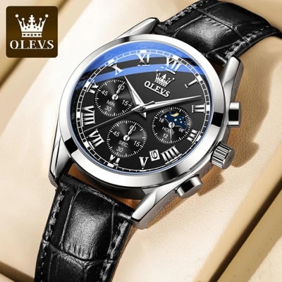 Picture of Olevs 2871 Men Watches Quartz Multi-Function Sports in Bangladesh, Analog Watch For Men