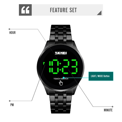 Picture of SKMEI Touch Men Digital Watch Fashion Touch Screen Steel Wristwatch Male Gifts Watches