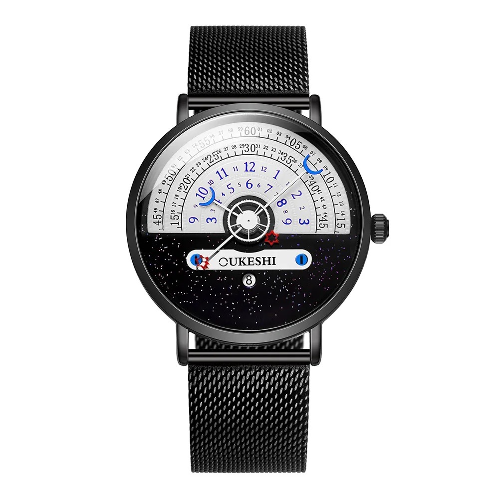 Picture of Men's Starry sky Creativity Fashion Calendar Watches Casual Sport Stainless steel Watch For Men