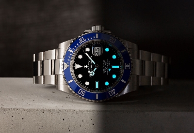 Picture of Rol-ex Top luxury Genuine Hands Chromalight Waterproof Stainless Steel Watch For Men - Blue - Watch For Men