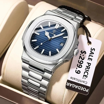 Picture of Poedagar 613 New Model Men's Watch Exclusive Design Luxury Fashion Waterproof Stainless Steel Men's Imported Quartz Movement Wrist-watch
