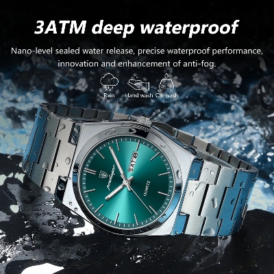 Picture of POEDAGAR 930 Luxury Watch For Men Waterproof Luminous Date Week Stainless Steel Men Watch Casual Quartz Men's Watch- Watch For Men
