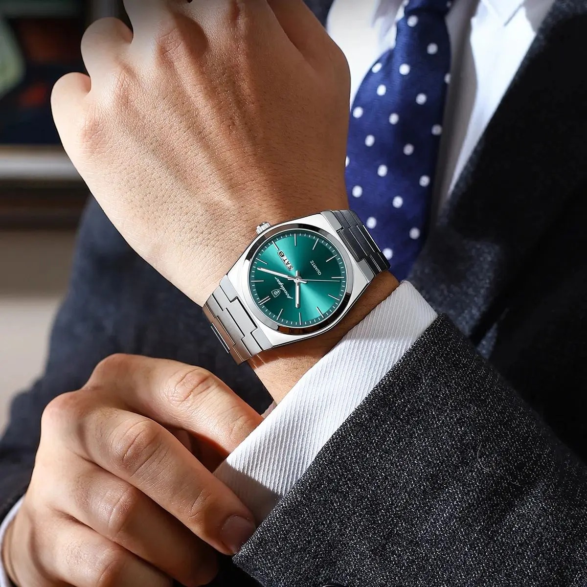 Picture of POEDAGAR 930 Luxury Watch For Men Waterproof Luminous Date Week Stainless Steel Men Watch Casual Quartz Men's Watch- Watch For Men