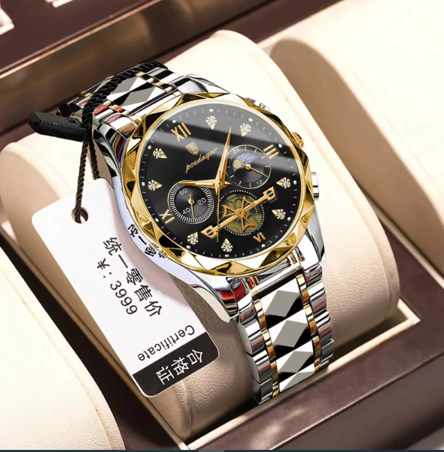 Picture of Poedagar 996l Luxury Watch Stainless Steel Men's Watch Waterproof Luminous Chronograph Men's Quartz Watch-Watches for Men-Watches-Men's Watches"