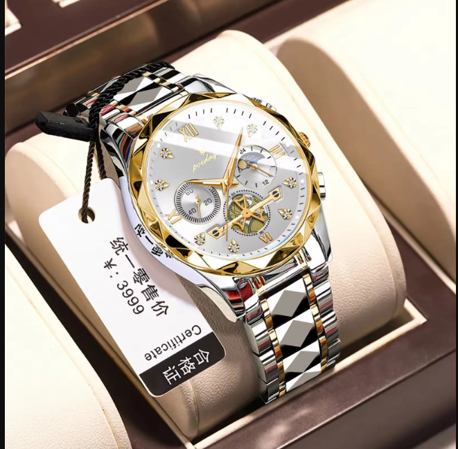 Picture of Poedagar 996l Luxury Watch Stainless Steel Men's Watch Waterproof Luminous Chronograph Men's Quartz Watch-Watches for Men-Watches-Men's Watches"