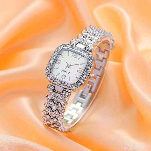 Picture of New Fashion Luxury Diamond Square dial Quartz Women's Watch - Watch For Women - Stainless steel Watch For Women - Watch