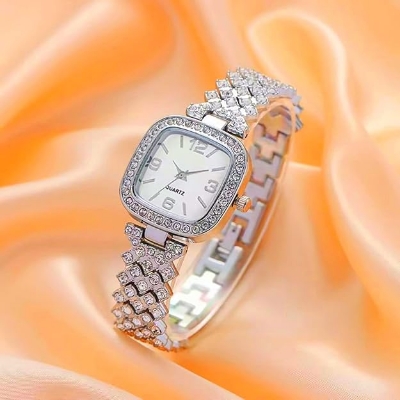 Picture of New Fashion Luxury Diamond Square dial Quartz Women's Watch - Watch For Women - Stainless steel Watch For Women - Watch
