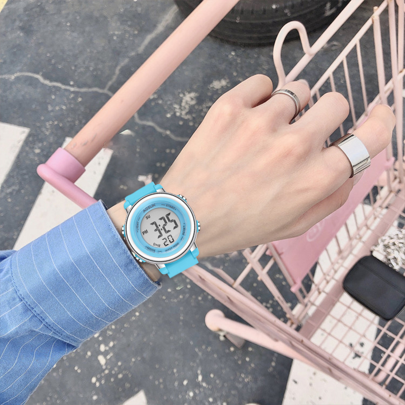 Picture of New 2025 Trendy Colorful Digital Watch for Kids Waterproof LED Lights Luminous Children Wristwatch Boys Students Watch - Watch For Kids Watch - Women Watch  - Watch For Boys - Watch For Women - Watch - New Watch