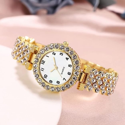 Picture of New Fashion Luxury Diamond Round dial Quartz Women's Watch - Watch For Women - Stainless steel Watch For Women - Watch