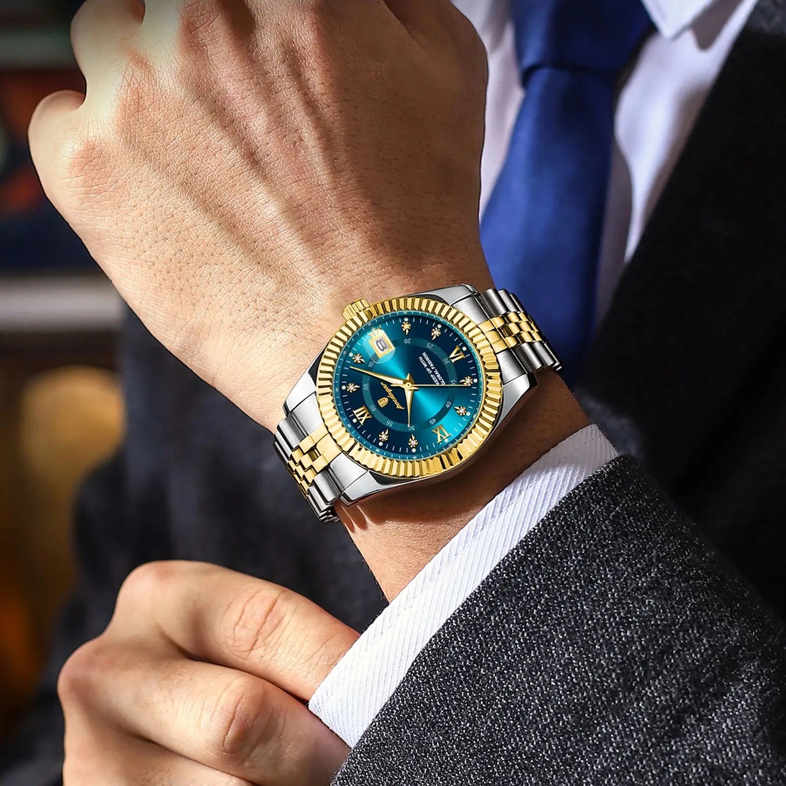 Picture of POEDAGAR 910 Luxury Stainless steel Wrist Watch For Man - Waterproof Men Watch Quartz - Stainless Steel Men's Watch - Stainless steel Watch .