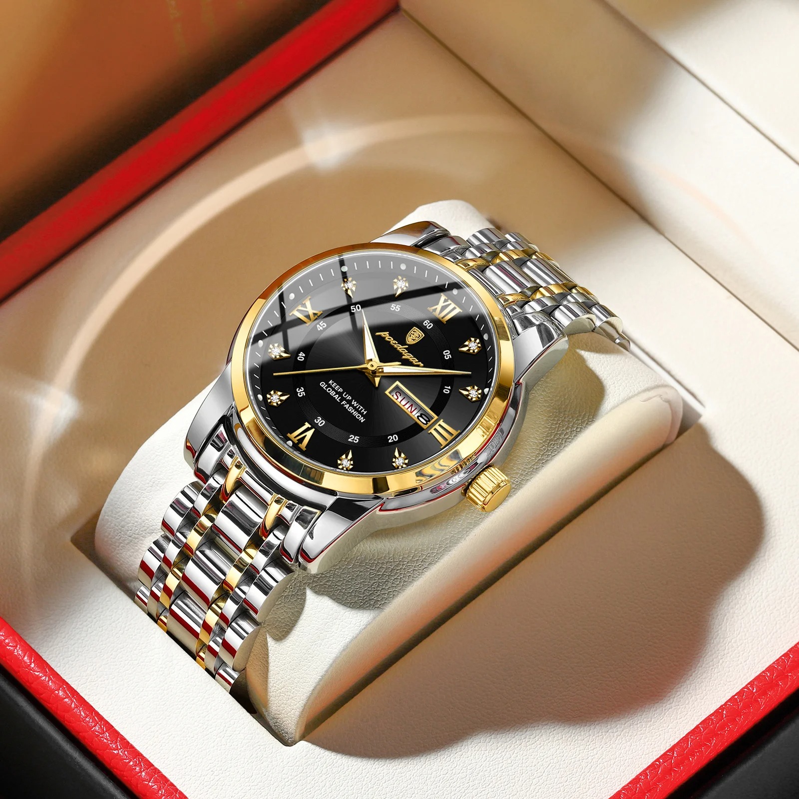 Picture of POEDAGAR 936 Stainless steel  Luxury Watch for Man- Men Watch Quartz Stainless Steel Sports Men's Watches - Watch - Stainless Steel Watch For Men
