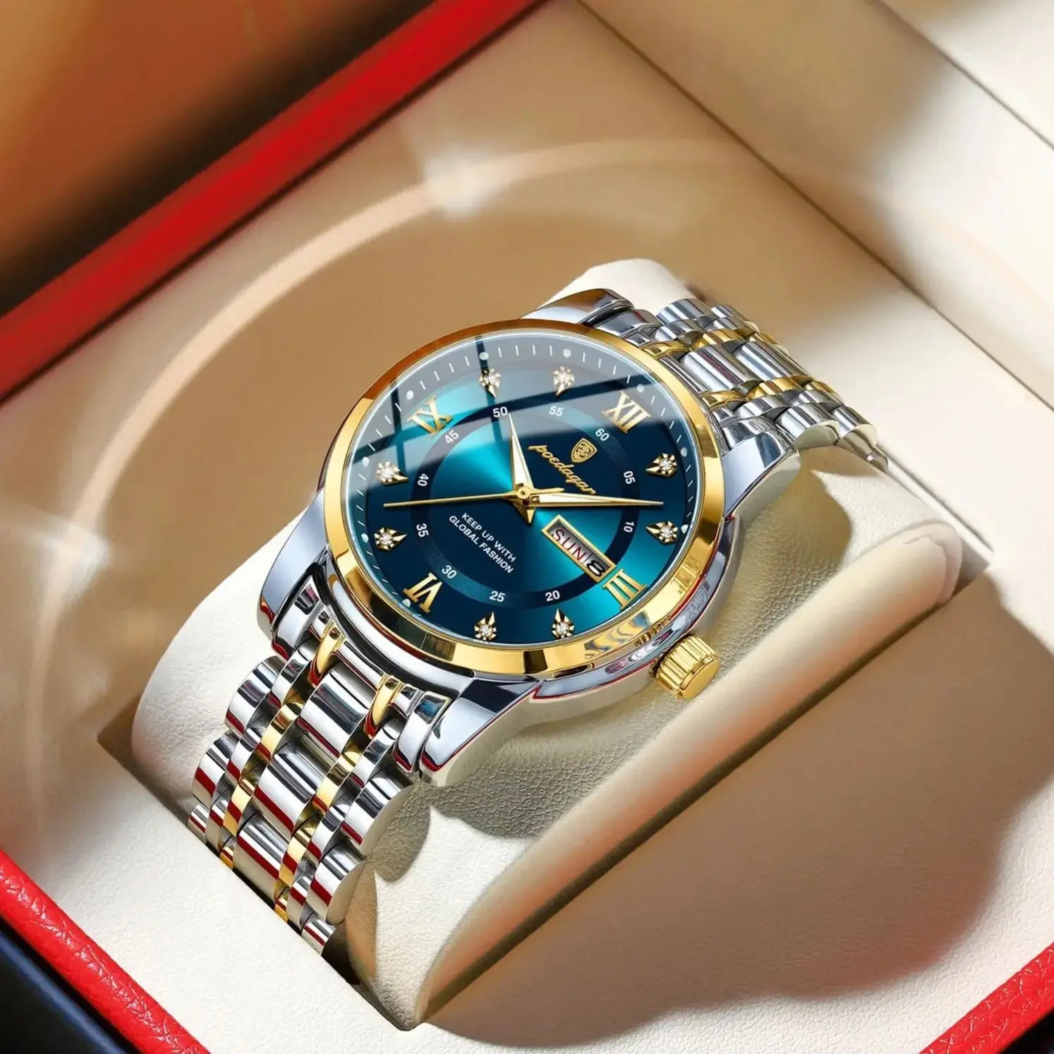 Picture of POEDAGAR 936 Stainless steel  Luxury Watch for Man- Men Watch Quartz Stainless Steel Sports Men's Watches - Watch - Stainless Steel Watch For Men