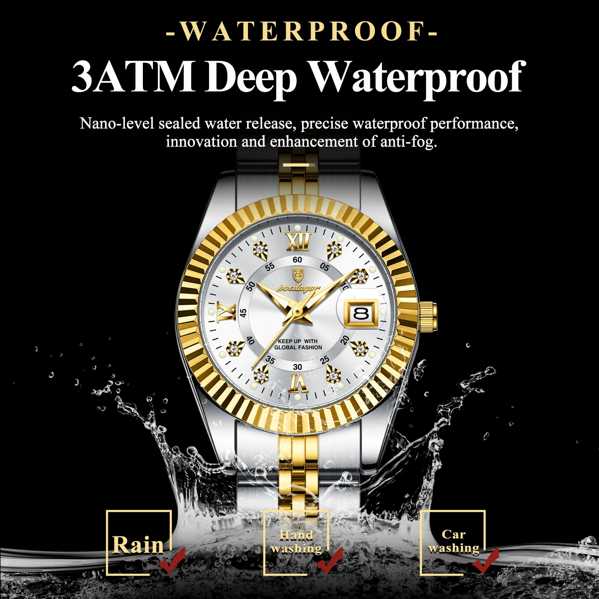Picture of POEDAGAR 910 Luxury Ladies Watch Stainless Steel Quartz Elegant Watch for Women - Women's Watches Girl - Watch