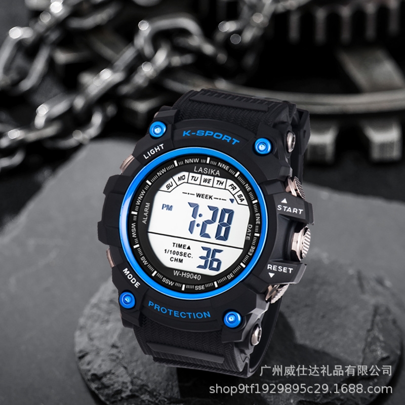 Picture of LASIKA W-H90  Water Resistance 50m Silicon Digital Watch for Men - Black(null) - Watch For Men - Watch - Watch For Men - Watch - ঘড়ি - Watch For Men