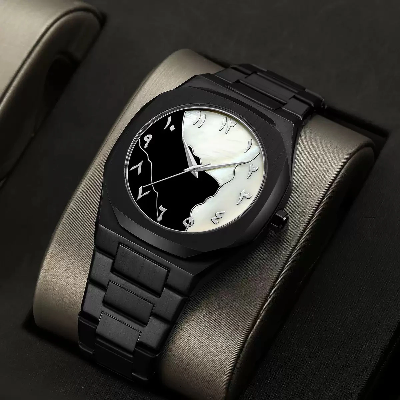 Picture of Arabic Watch Waterproof Men's Quartz Watch Black PC Plastic watch for men - Aura Arabic Watch - Black