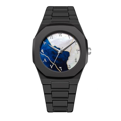 Picture of Arabic Watch Waterproof Men's Quartz Watch Black PC Plastic watch for men - Aura Arabic Watch - Black