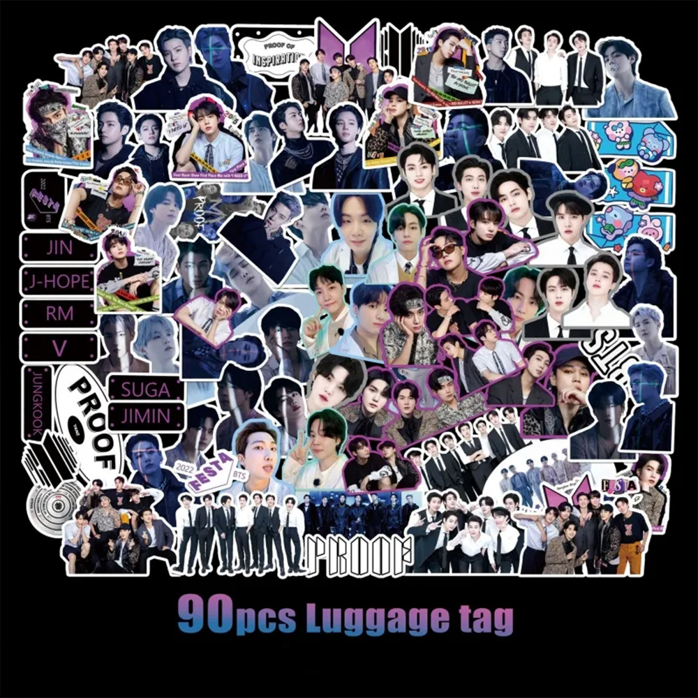Picture of 106Pcs/Set BTS Pattern Stickers PVC Luggage Laptop Guitar Decals Collection Gift Wall Decoration