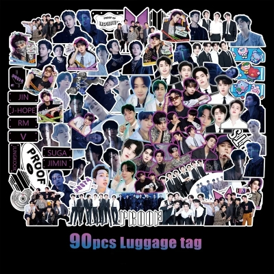 Picture of 106Pcs/Set BTS Pattern Stickers PVC Luggage Laptop Guitar Decals Collection Gift Wall Decoration