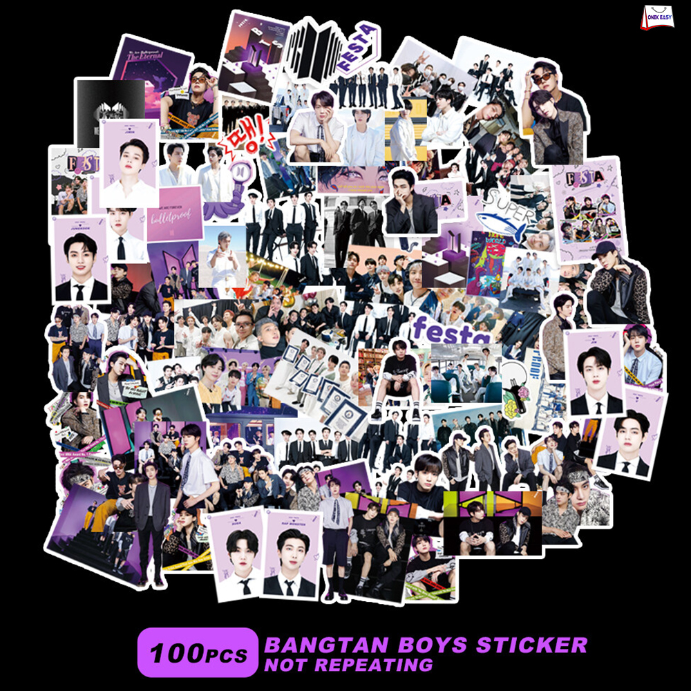 Picture of 106Pcs/Set BTS Pattern Stickers PVC Luggage Laptop Guitar Decals Collection Gift Wall Decoration