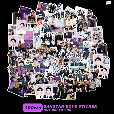 Picture of 106Pcs/Set BTS Pattern Stickers PVC Luggage Laptop Guitar Decals Collection Gift Wall Decoration